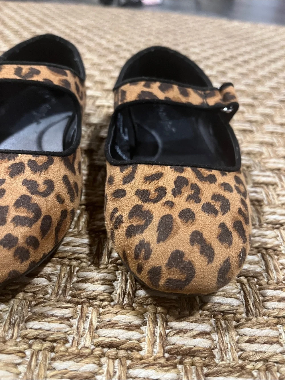 Cat & Jack Leopard Print Mary Jane Shoes - Brown/Black